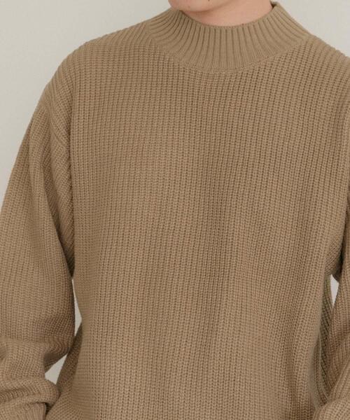 ITEMS URBANRESEARCH（アイテムズ アーバンリサーチ）の「マシンウォッシャブル 片畦モックネックニット（ニット/セーター・メンズ・アイボリー/グリーン/ブラック/ブルー/キャメル・LARGE/MEDIUM）」の7枚目の写真