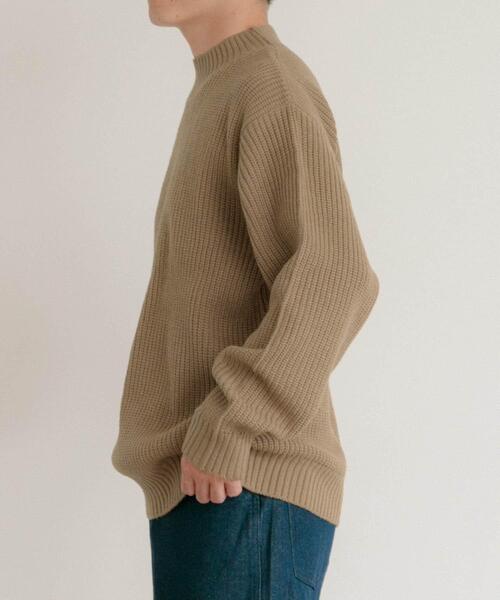 ITEMS URBANRESEARCH（アイテムズ アーバンリサーチ）の「マシンウォッシャブル 片畦モックネックニット（ニット/セーター・メンズ・アイボリー/グリーン/ブラック/ブルー/キャメル・LARGE/MEDIUM）」の10枚目の写真