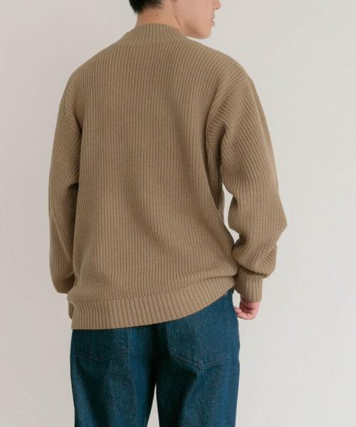 ITEMS URBANRESEARCH（アイテムズ アーバンリサーチ）の「マシンウォッシャブル 片畦モックネックニット（ニット/セーター・メンズ・アイボリー/グリーン/ブラック/ブルー/キャメル・LARGE/MEDIUM）」の11枚目の写真
