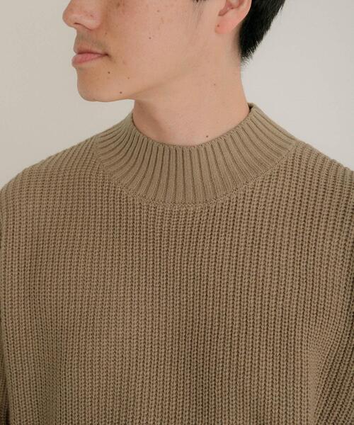 ITEMS URBANRESEARCH（アイテムズ アーバンリサーチ）の「マシンウォッシャブル 片畦モックネックニット（ニット/セーター・メンズ・アイボリー/グリーン/ブラック/ブルー/キャメル・LARGE/MEDIUM）」の16枚目の写真
