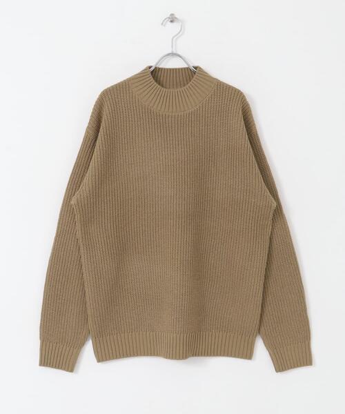 ITEMS URBANRESEARCH（アイテムズ アーバンリサーチ）の「マシンウォッシャブル 片畦モックネックニット（ニット/セーター・メンズ・アイボリー/グリーン/ブラック/ブルー/キャメル・LARGE/MEDIUM）」の19枚目の写真