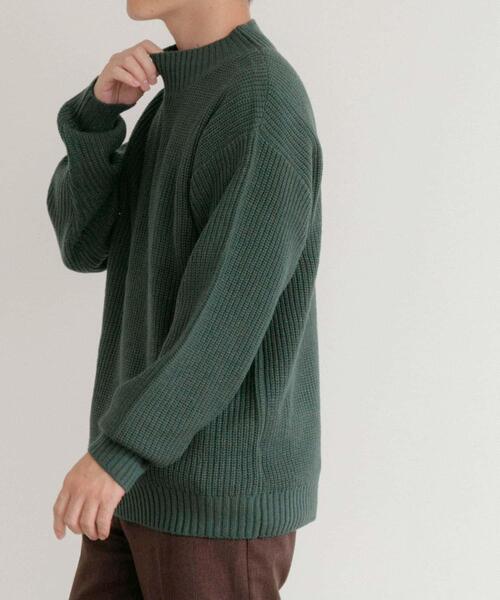 ITEMS URBANRESEARCH（アイテムズ アーバンリサーチ）の「マシンウォッシャブル 片畦モックネックニット（ニット/セーター・メンズ・アイボリー/グリーン/ブラック/ブルー/キャメル・LARGE/MEDIUM）」の21枚目の写真