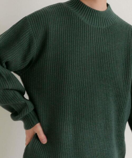 ITEMS URBANRESEARCH（アイテムズ アーバンリサーチ）の「マシンウォッシャブル 片畦モックネックニット（ニット/セーター・メンズ・アイボリー/グリーン/ブラック/ブルー/キャメル・LARGE/MEDIUM）」の22枚目の写真