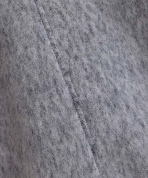 マーブルシャギーロングコート（ノーカラーコート）｜Eimee Law