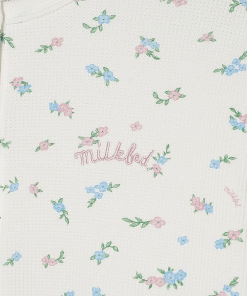 MILKFED.（ミルクフェド）の「FLORAL PATTERN WAFFLE CARDIGAN（カーディガン/ボレロ・レディース・アッシュ/ホワイト・ONE SIZE）」の10枚目の写真