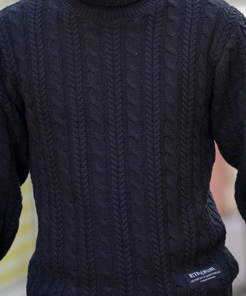 RTEG23ケーブルタートルニット(ニット/セーター)|adamsJUGGLER(アダムスジャグラー) RTEG23ケーブルタートルニット(ニット/セーター)|adamsJUGGLER(アダムスジャグラー)