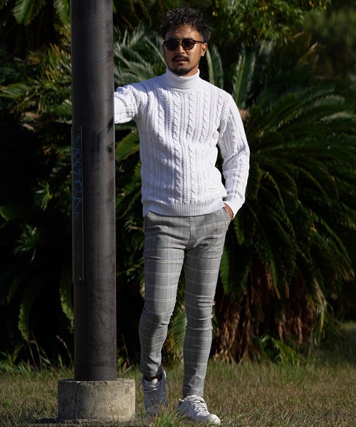 RTEG23ケーブルタートルニット(ニット/セーター)|adamsJUGGLER(アダムスジャグラー) RTEG23ケーブルタートルニット(ニット/セーター)|adamsJUGGLER(アダムスジャグラー)