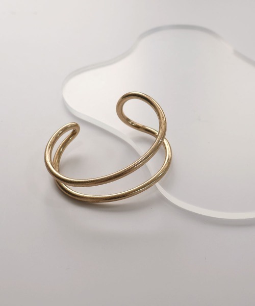 CEMONEMO（セモネモ）の「【金属アレルギー対応】 マット ダブルライン バングル / ニッケルフリー（バングル/リストバンド・レディース・シルバー/ゴールド・FREE）」の5枚目の写真