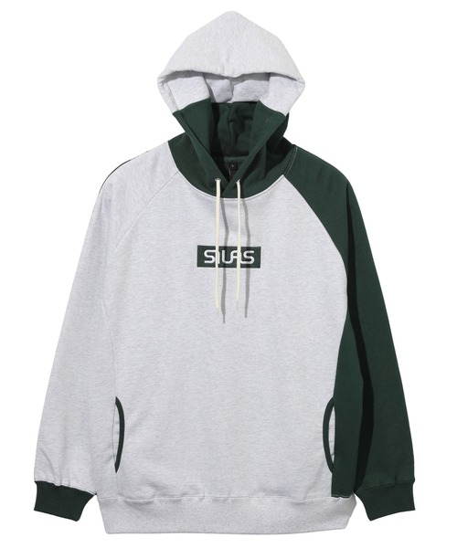 SILAS（サイラス）の「PANELED SWEAT HOODIE（パーカー・メンズ・アッシュ/ブラック/ライトブルー・M/L/XL）」の9枚目の写真