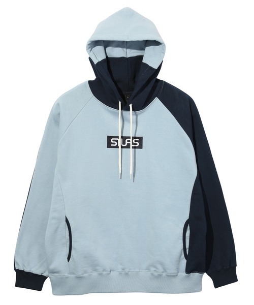 SILAS（サイラス）の「PANELED SWEAT HOODIE（パーカー・メンズ・アッシュ/ブラック/ライトブルー・M/L/XL）」の8枚目の写真