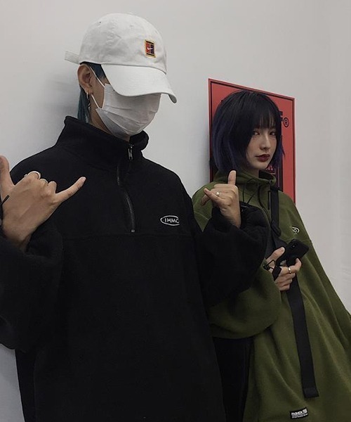 c.u.l（シーユーエル）の「フリース ハーフジップトップス culw595（その他トップス・レディース・ブラック/グリーン・XL/L/M）」の5枚目の写真
