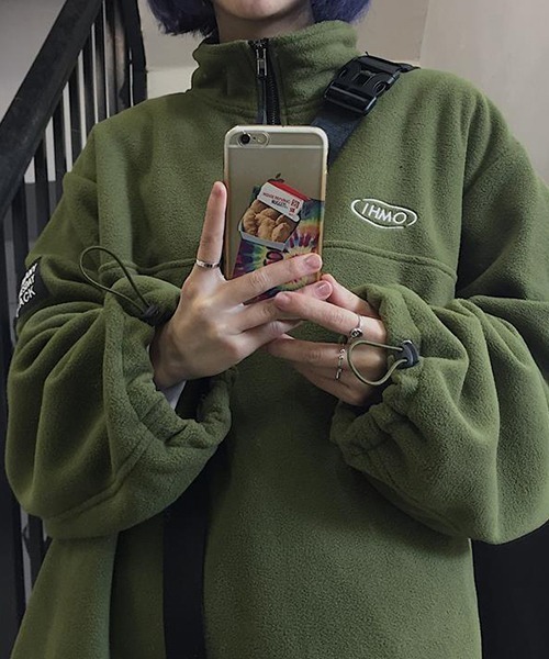 c.u.l（シーユーエル）の「フリース ハーフジップトップス culw595（その他トップス・レディース・ブラック/グリーン・XL/L/M）」の12枚目の写真