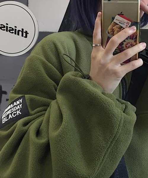 c.u.l（シーユーエル）の「フリース ハーフジップトップス culw595（その他トップス・レディース・ブラック/グリーン・XL/L/M）」の14枚目の写真