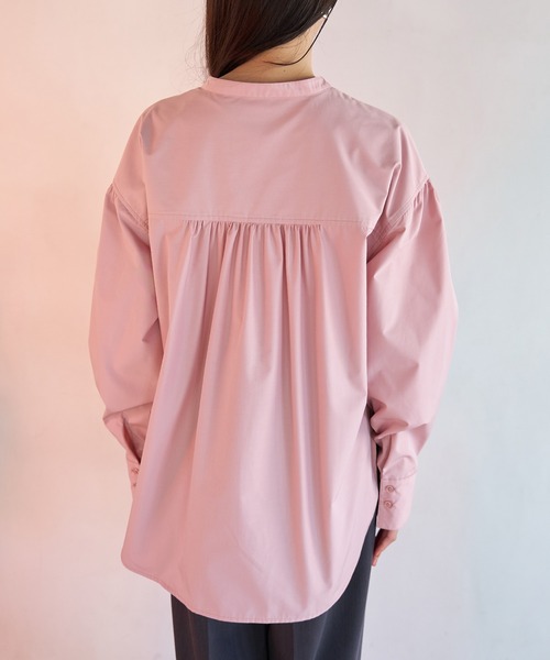 VIS(ビス)の「【洗える】フロントタックデザインブラウス(シャツ/ブラウス・レディース・ブラック/オフホワイト/サックスブルー/ピンク・FREE)」の7枚目の写真