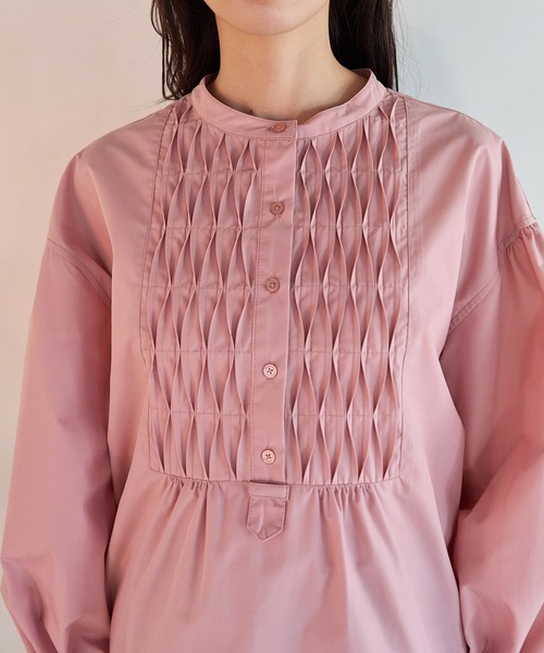 VIS(ビス)の「【洗える】フロントタックデザインブラウス(シャツ/ブラウス・レディース・ブラック/オフホワイト/サックスブルー/ピンク・FREE)」の18枚目の写真