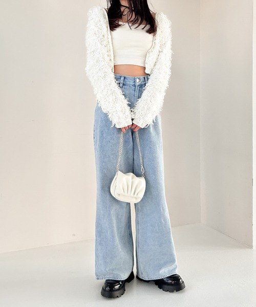 Heather（ヘザー）の「ギャザーミニショルダー　102456（ショルダーバッグ・レディース・アイボリー/ブラック・ONE SIZE）」の12枚目の写真