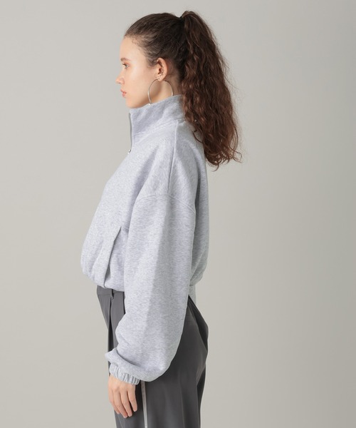 FOREVER 21(フォーエバー トゥエンティーワン)の「ハーフジップ裏毛プルオーバー(スウェット・レディース・グレー/ブラック・SMALL/MEDIUM)」の11枚目の写真