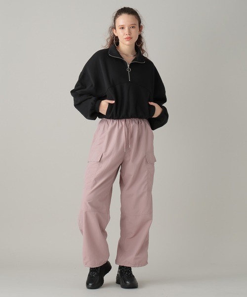 FOREVER 21(フォーエバー トゥエンティーワン)の「ハーフジップ裏毛プルオーバー(スウェット・レディース・グレー/ブラック・SMALL/MEDIUM)」の7枚目の写真