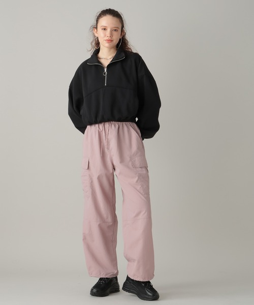 FOREVER 21(フォーエバー トゥエンティーワン)の「ハーフジップ裏毛プルオーバー(スウェット・レディース・グレー/ブラック・SMALL/MEDIUM)」の8枚目の写真