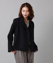 【新品♡01Sサイズ】UNTITLEDアンタイトルウールショートコートブラック黒 着回しが効く／オンオフアウター】ウールショートコート