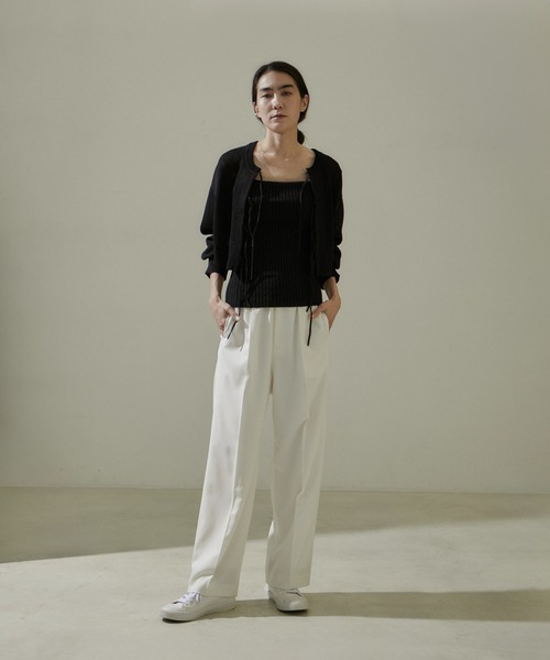 SALON adam et rope'（サロン アダム エ ロペ）の「リブチューブトップ（チューブトップ・レディース・ブラック/ワイン/ホワイト・FREE）」の7枚目の写真