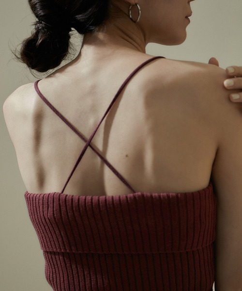 SALON adam et rope'（サロン アダム エ ロペ）の「リブチューブトップ（チューブトップ・レディース・ブラック/ワイン/ホワイト・FREE）」の14枚目の写真