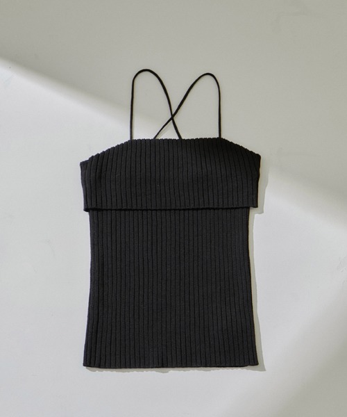 SALON adam et rope'（サロン アダム エ ロペ）の「リブチューブトップ（チューブトップ・レディース・ブラック/ワイン/ホワイト・FREE）」の15枚目の写真