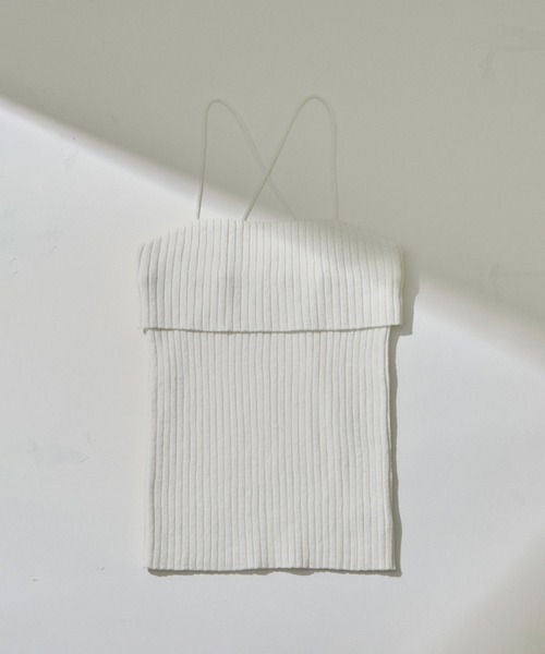 SALON adam et rope'（サロン アダム エ ロペ）の「リブチューブトップ（チューブトップ・レディース・ブラック/ワイン/ホワイト・FREE）」の16枚目の写真