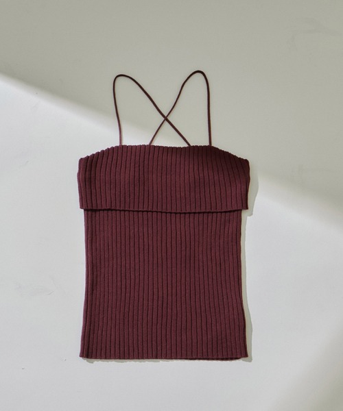 SALON adam et rope'（サロン アダム エ ロペ）の「リブチューブトップ（チューブトップ・レディース・ブラック/ワイン/ホワイト・FREE）」の17枚目の写真