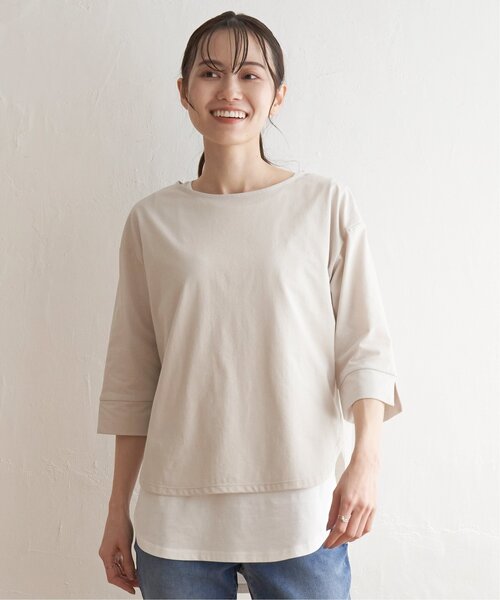 伊太利屋 GK ☆ 総柄 ビジュー メッシュ プルオーバー 半端袖 9