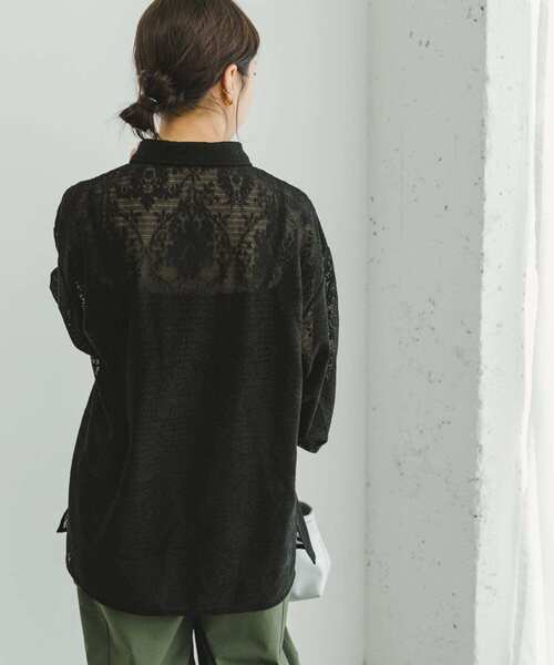 ITEMS URBANRESEARCH(アイテムズ アーバンリサーチ)の「レースビッグシャツ(シャツ/ブラウス・レディース・オフホワイト/ブラック・FREE)」の13枚目の写真