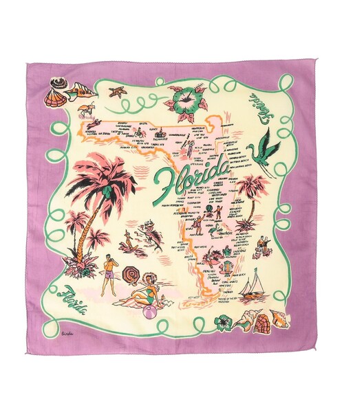 BINDU（ビンドゥー）の「BINDU: アソート バンダナ 24SS（バンダナ/スカーフ・レディース・ナチュラル/ライトブルー/ピンク/パープル/ブルー/オレンジ・ONE SIZE）」の4枚目の写真