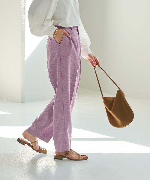 STYLE DELI(スタイルデリ)の「ライトツイードワイドパンツ(スラックス・レディース・ピンク系その他/グレー系その他・M/S)」の10枚目の写真