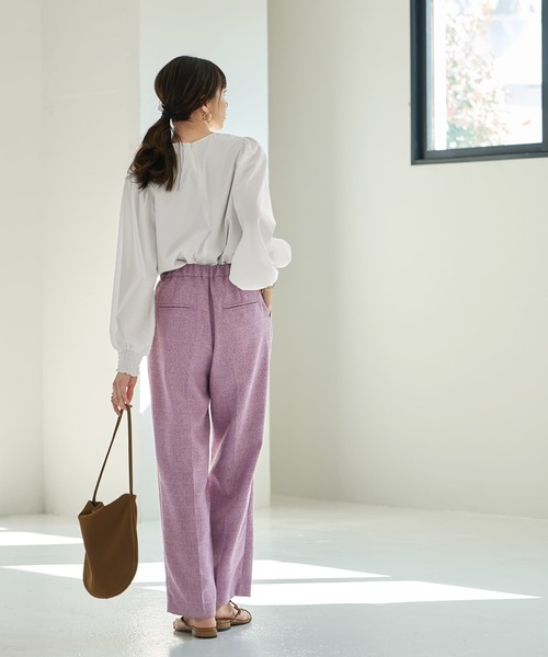 STYLE DELI(スタイルデリ)の「ライトツイードワイドパンツ(スラックス・レディース・ピンク系その他/グレー系その他・M/S)」の13枚目の写真
