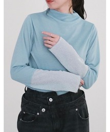 Re:EDIT（リエディ）の「[2024SS PRE ORDER]プチハイネックラメスリーブシアートップス（その他トップス）」