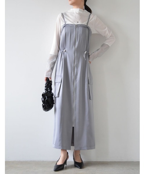 Re:EDIT（リエディ）の「[2024SS PRE ORDER]プチハイネックラメスリーブシアートップス（その他トップス・レディース・ホワイト系その他/ブラック系その他/ブラウン系その他/ブルー系その他・MEDIUM/LARGE）」の14枚目の写真