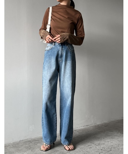 Re:EDIT（リエディ）の「[2024SS PRE ORDER]プチハイネックラメスリーブシアートップス（その他トップス・レディース・ホワイト系その他/ブラック系その他/ブラウン系その他/ブルー系その他・MEDIUM/LARGE）」の15枚目の写真