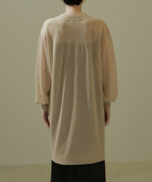 アダムエロペ グレー ロングコート ロングカーディガン ボリューム ルーズ アダムエロペ グレー ロングコート ロングカーディガン