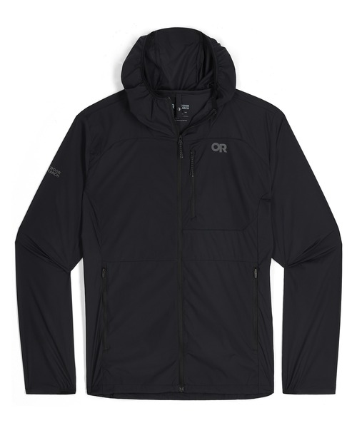 OUTDOOR RESEARCH(アウトドアリサーチ)の「OUTDOOR RESEARCH/アウトドアリサーチ Shadow Wind Hoodie/シャドーウィンドフーディー(ナイロンジャケット・メンズ・ブラック/グレー・LARGE/MEDIUM)」の7枚目の写真