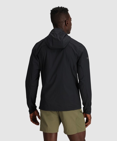 OUTDOOR RESEARCH(アウトドアリサーチ)の「OUTDOOR RESEARCH/アウトドアリサーチ Shadow Wind Hoodie/シャドーウィンドフーディー(ナイロンジャケット・メンズ・ブラック/グレー・LARGE/MEDIUM)」の3枚目の写真