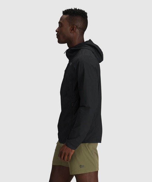 OUTDOOR RESEARCH(アウトドアリサーチ)の「OUTDOOR RESEARCH/アウトドアリサーチ Shadow Wind Hoodie/シャドーウィンドフーディー(ナイロンジャケット・メンズ・ブラック/グレー・LARGE/MEDIUM)」の4枚目の写真