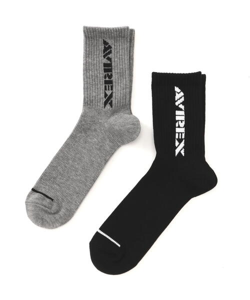 AVIREX(アヴィレックス)の「《直営店限定》AVIREX LOGO SOX / アヴィレックス ロゴ ソックス(ソックス/靴下・メンズ・グレー/ホワイト・FREE/F)」の9枚目の写真