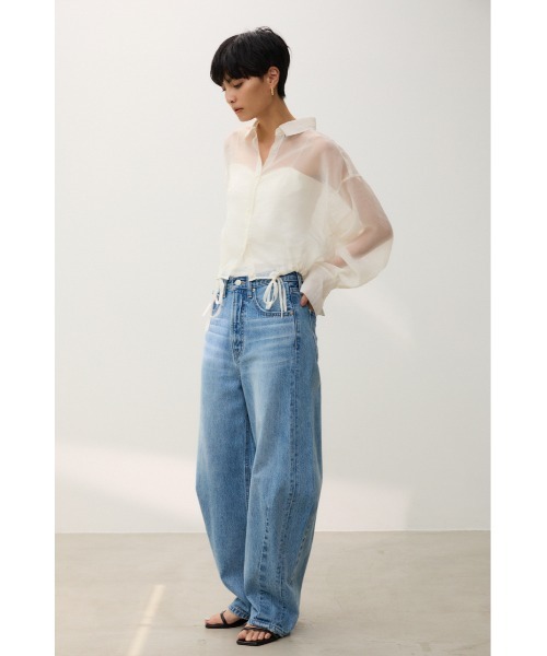 crie conforto(クリーコンフォルト)の「サイドシャーリングシアーシャツ(シャツ/ブラウス・レディース・ブラック/ブラウン/オフホワイト・FREE)」の13枚目の写真
