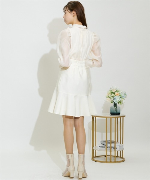 SWINGLE（スウィングル）の「★【日本製】金ボタンペプラムミニスカート（スカート・レディース・ブラック/アイボリー/ダークブルー・MEDIUM/SMALL）」の19枚目の写真