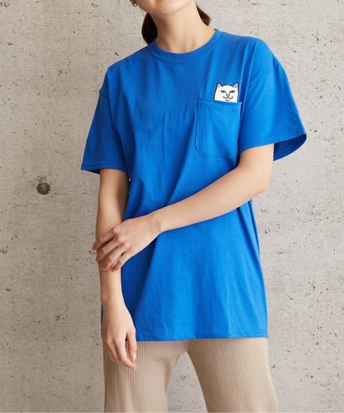 RIPNDIP(リップンディップ)の「RIPNDIP Lord Nermal Pocket Tee リップンディップ ポケットプリントTEE(Tシャツ/カットソー・メンズ・杢グレー/ブラック/ロイヤルブルー/ホワイト・MEDIUM/LARGE/X-LARGE/SMALL)」の2枚目の写真