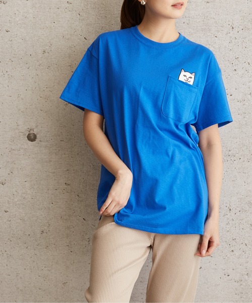 RIPNDIP(リップンディップ)の「RIPNDIP Lord Nermal Pocket Tee リップンディップ ポケットプリントTEE(Tシャツ/カットソー・メンズ・杢グレー/ブラック/ロイヤルブルー/ホワイト・MEDIUM/LARGE/X-LARGE/SMALL)」の10枚目の写真