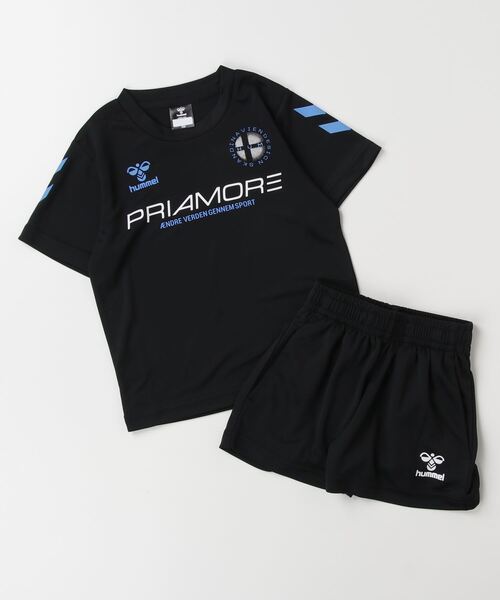 hummel(ヒュンメル)の「ヒュンメル hummel プリアモーレスーツ(Tシャツ/カットソー・キッズ・ブラック/ブルー/グリーン・110cm/120cm/130cm/140cm/150cm/160cm)」の2枚目の写真