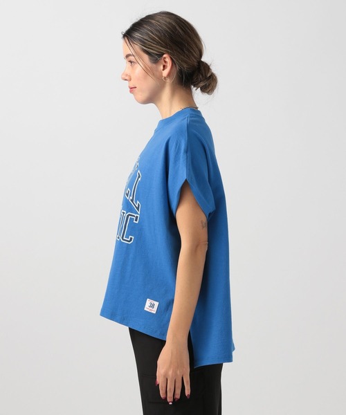 Russell Athletic(ラッセルアスレティック)の「【RUSSELL ATHLETIC (ラッセルアスレティック)】別注ロゴフレンチスリーブT(Tシャツ/カットソー・レディース・ブルー/オフホワイト/チャコール・FREE)」の17枚目の写真