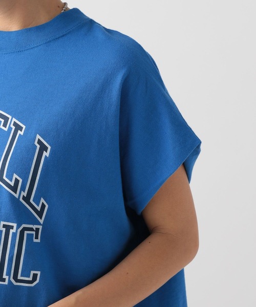 Russell Athletic(ラッセルアスレティック)の「【RUSSELL ATHLETIC (ラッセルアスレティック)】別注ロゴフレンチスリーブT(Tシャツ/カットソー・レディース・ブルー/オフホワイト/チャコール・FREE)」の9枚目の写真
