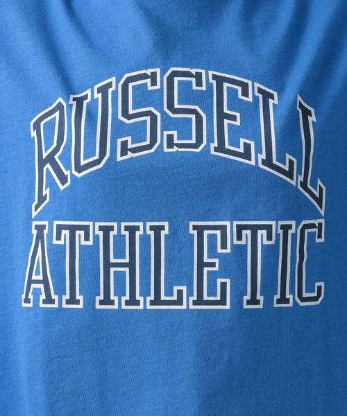 Russell Athletic(ラッセルアスレティック)の「【RUSSELL ATHLETIC (ラッセルアスレティック)】別注ロゴフレンチスリーブT(Tシャツ/カットソー・レディース・ブルー/オフホワイト/チャコール・FREE)」の12枚目の写真